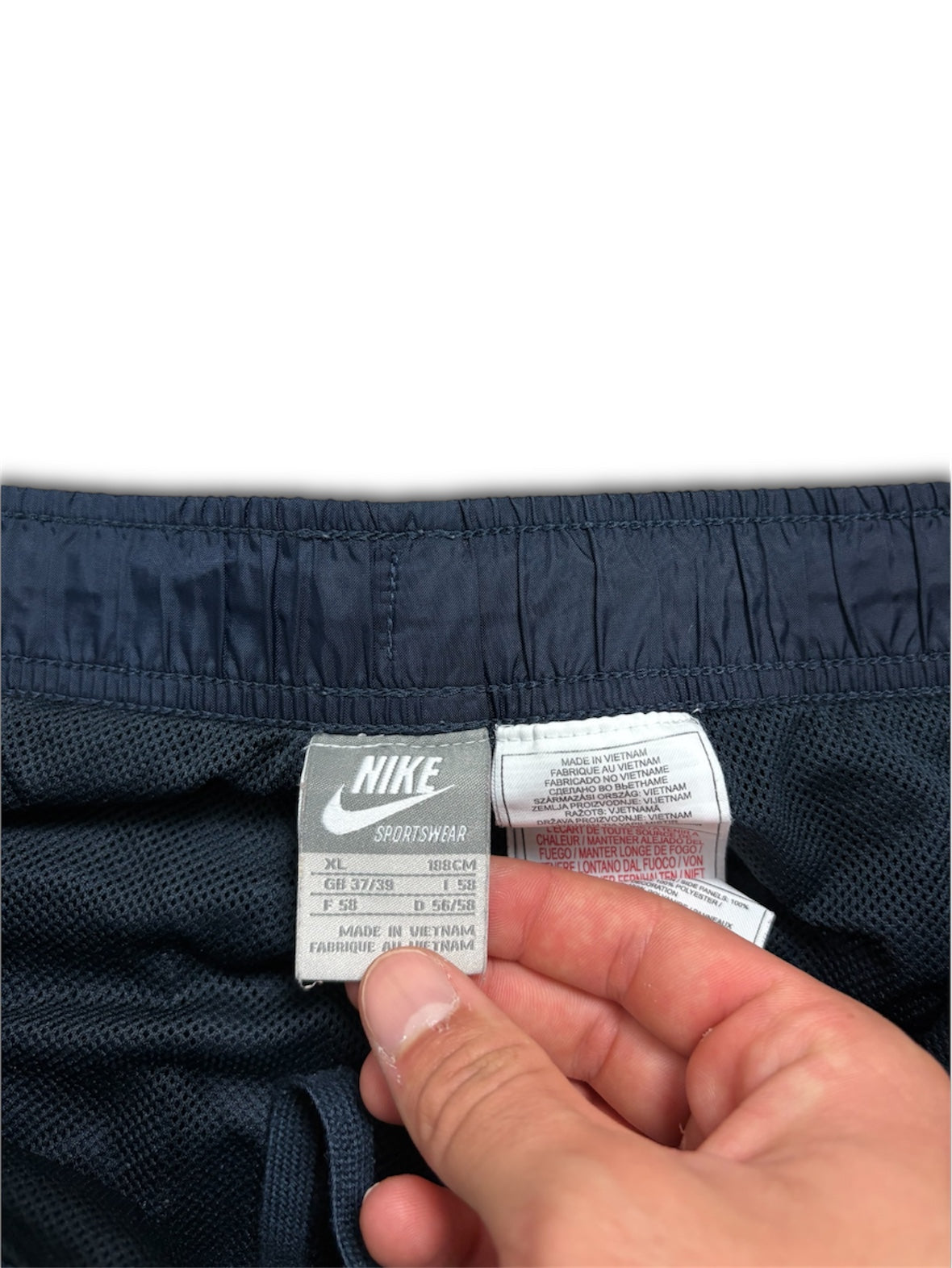 Nike 90’s vintage Flared Navy Blue / White baggy trackpant