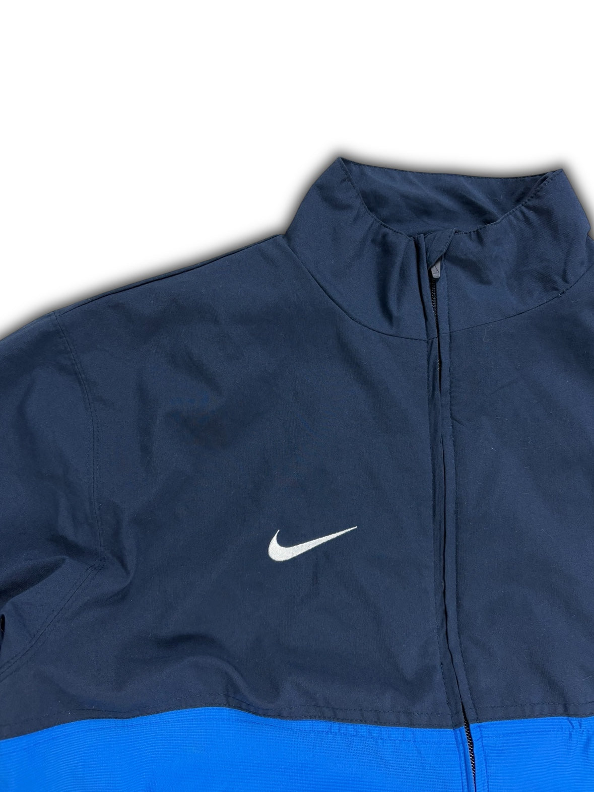 Nike 00’s vintage Navy Blue / White Zip Windbreaker