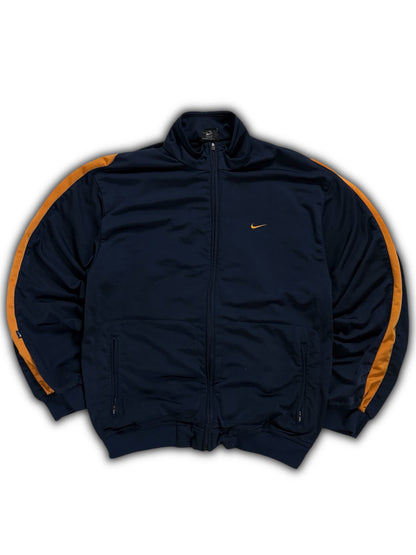 Nike Athletic 00’s vintage limited edition Navy Blue / Yellow Zip Windbreaker