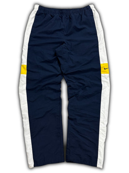 Nike 00’s vintage Flared Navy Blue / Yellow / White Track Pant